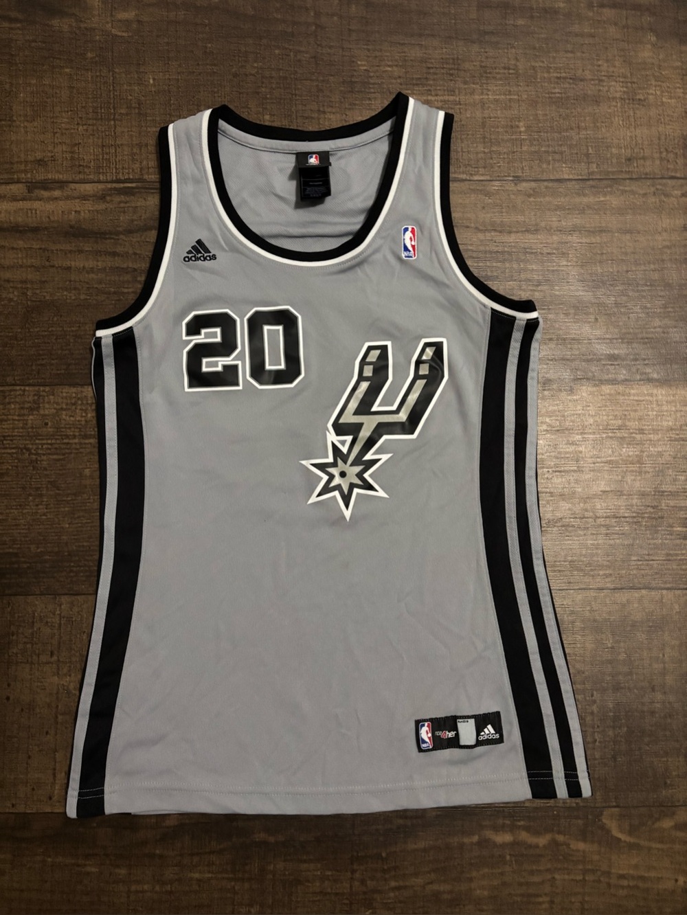 San Antonio Spurs Basketball Jersey Womens NBA Adidas Manu Ginobili #20 Size M - Picture 2 of 8